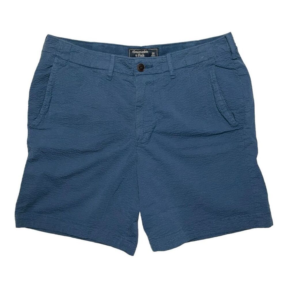 🔵 Abercrombie & Fitch Blue Chino Shorts Men’s Sz 31 | Classic Summer Casual